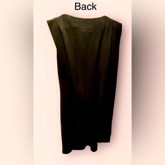 Givenchy Classy Black Dress draping cape-like panel overlays on front & back NWT - Picture 11 of 14